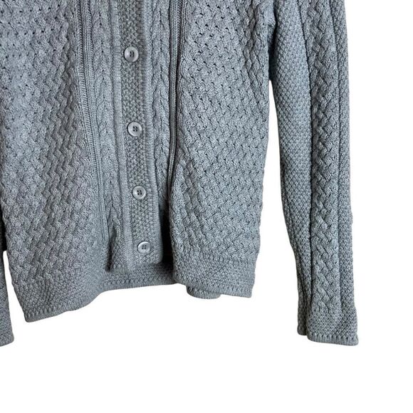 L.L. Bean 100% cotton grey cardigan. Size small - Picture 6 of 8